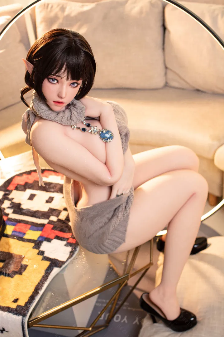 155cm (5ft1) G-Cup Movable Jaw Silicone Head + TPE Body Hybrid Sex Doll Kaliya, Head #N/A